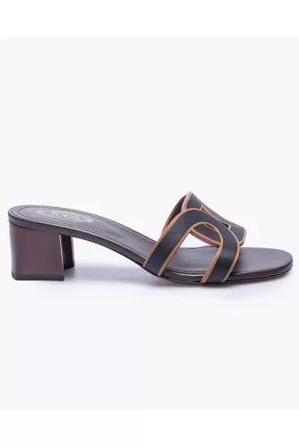 Mules Tod's noir-marron tal. 45 pour femme