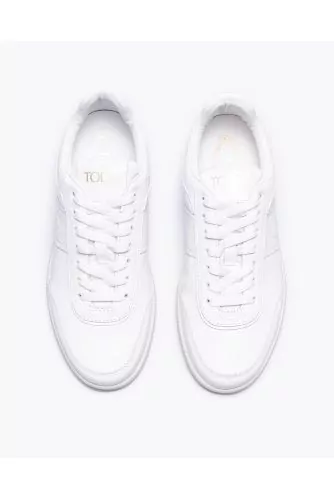 Tab - Leather sneakers with tone on tone cutouts