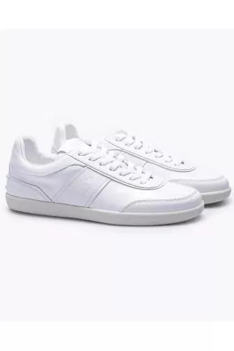 Tab - Leather sneakers with tone on tone cutouts