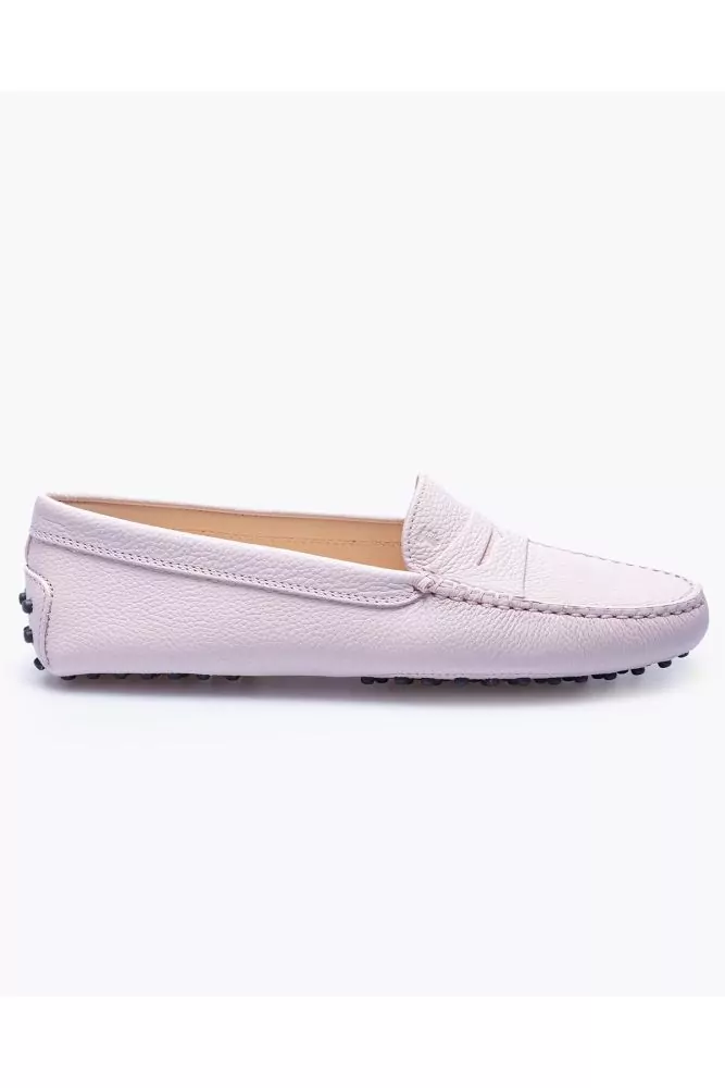 Mocassin Tod's "Gommini" rose pâle avec patte pour femme