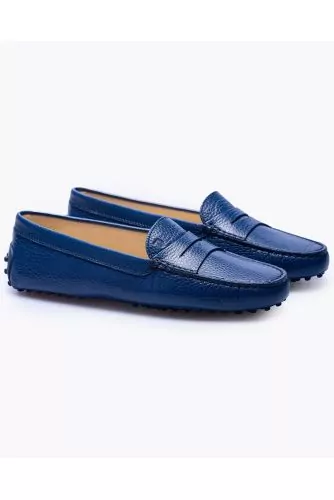 Gommini - Calf leather loafers with tab and stitched top