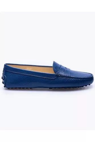 Gommini - Calf leather loafers with tab and stitched top