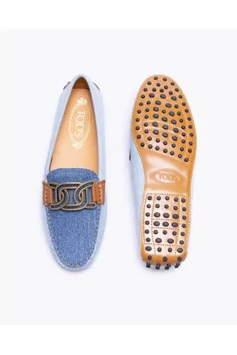 Mocassins Tod's "Gommini" jean avec boucle mailles ajourées pour femme