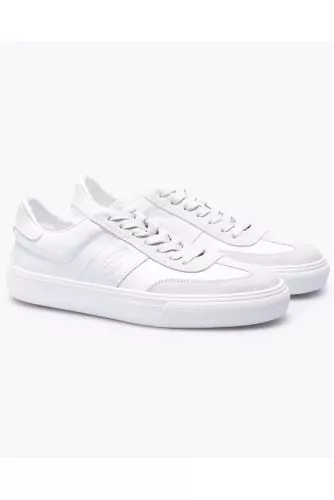 Cassetta Casual - Split leather and nappa leather sneakers with cut-outs