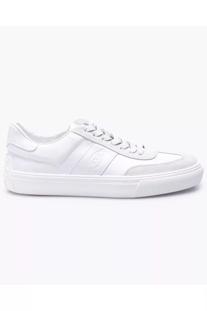 Cassetta Casual - Split leather and nappa leather sneakers with cut-outs