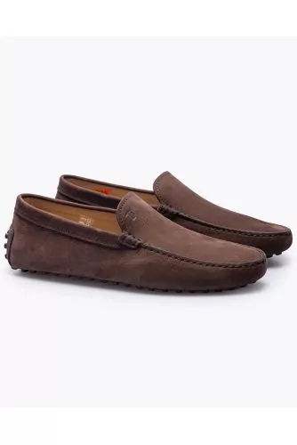 Gommino - Nubuck moccasins with smooth upper