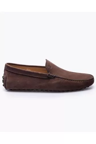 Gommino - Nubuck moccasins with smooth upper