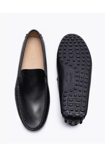 Gommino Pantofla - Smooth leather moccasins with stitched upper