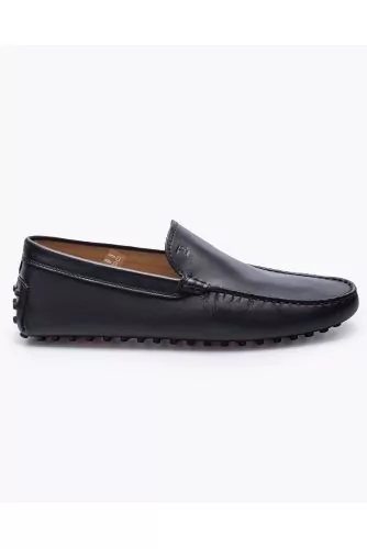 Gommino Pantofla - Smooth leather moccasins with stitched upper