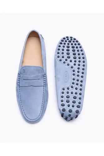 Gommino - Nubuck moccasins with tab and stitched top