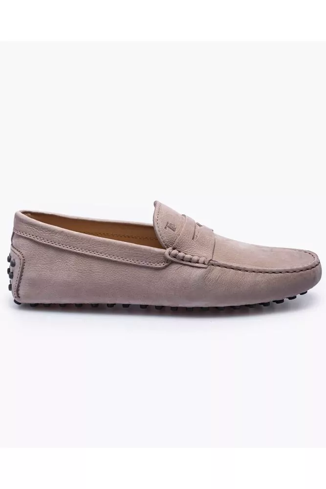 Gommino - Nubuck moccasins with tab and stitched top