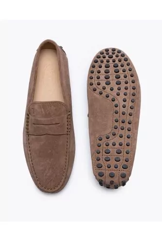 Gommino - Split leather moccasins with tab and stitched top