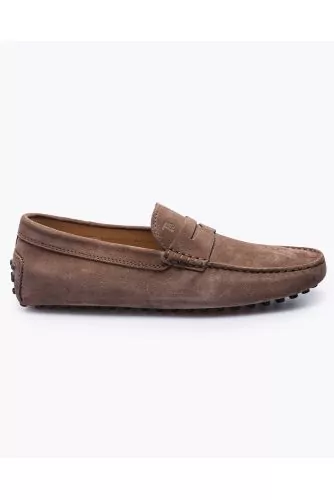 Gommino - Split leather moccasins with tab and stitched top