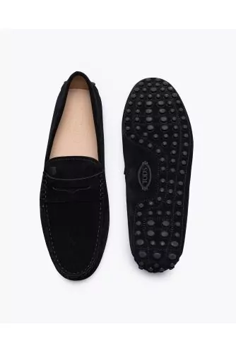 Gommino - Mocassins en croûte de cuir avec patte et plateau surpiqué