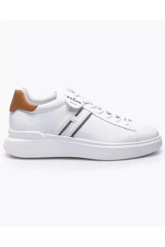 H580 - Leather sneakers with colored buttress