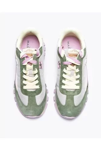 Baskets Marc Jacobs "The Jogger" gris-kaki-rose