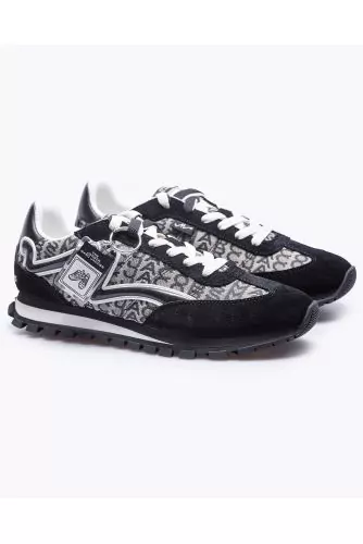 The Jogger - Leather and textile sneakers with decorative M