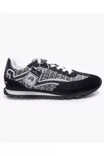 The Jogger - Leather and textile sneakers with decorative M