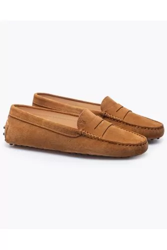 Gommino - Split leather moccasins with decorative tab