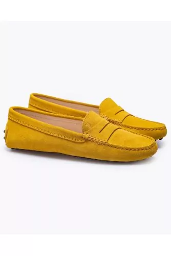 Mocassin Tod's "Gomini" jaune avec patte pour femme