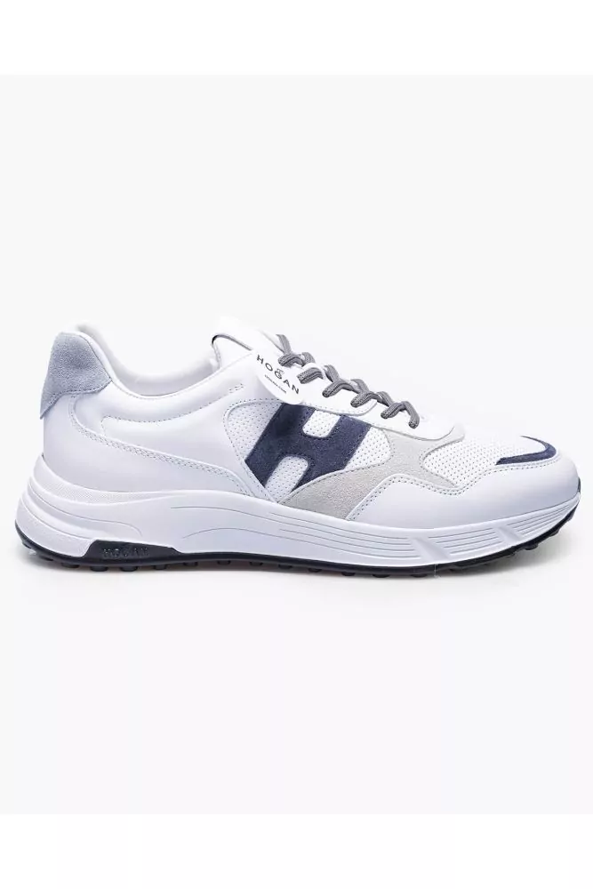 Baskets Hogan "Hyperlight" blanc-gris-bleu marine pour homme