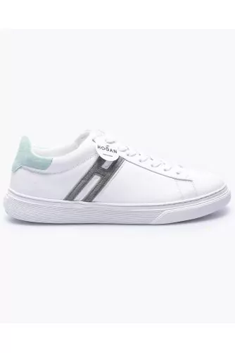 Cassetta - Leather sneakers with emphasized H and buttress