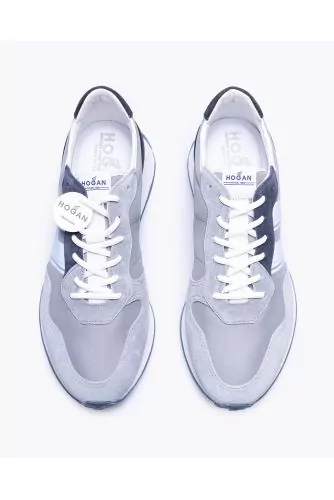 H601 Running - Split leather sneakers with contrasting H