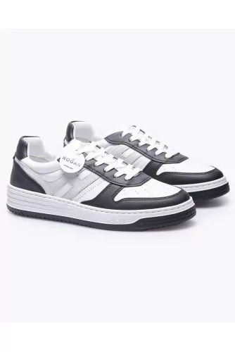 H630 - Leather and split leather sneakers vintage style