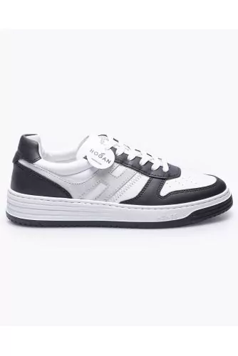 H630 - Leather and split leather sneakers vintage style