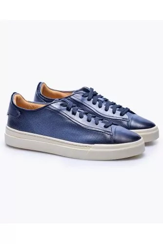 Nappa leather sneakers with very soft rubber soles