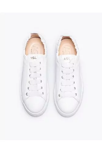 Nappa leather sneakers with soft elastic
