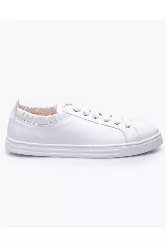 Nappa leather sneakers with soft elastic