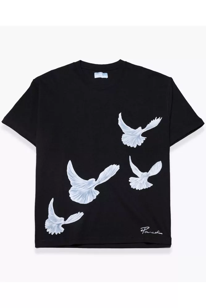 T-Shirt en coton avec colombes appliquées