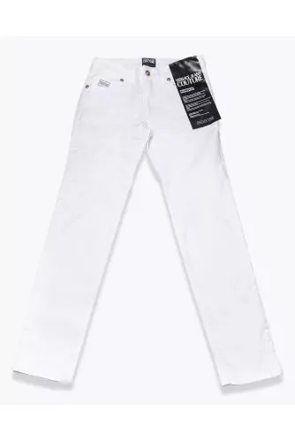High-waisted skinny jeans in stretch denim