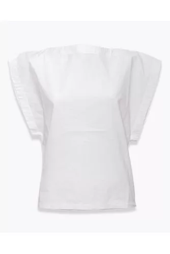 Cotton top with small sleeves