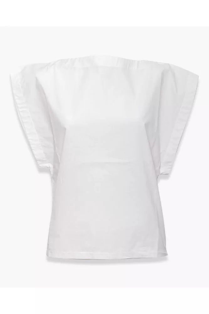 Cotton top with small sleeves