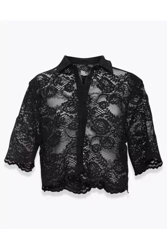 Lace crop top blouse SS