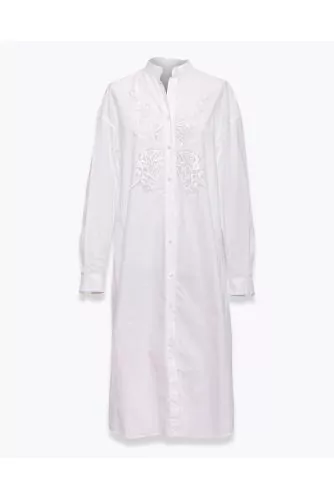 Robe-chemise en coton avec broderies anglaises ML