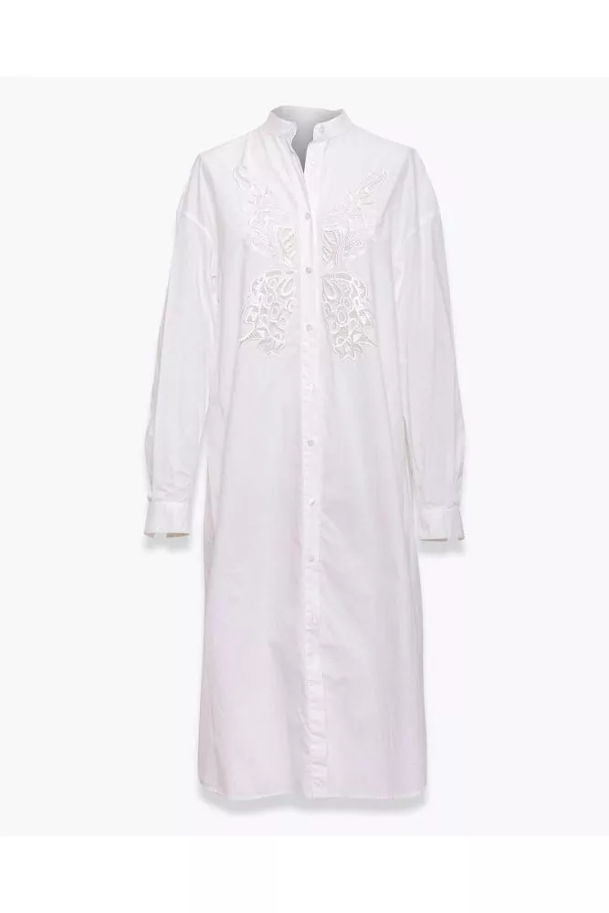 Robe-chemise en coton avec broderies anglaises ML