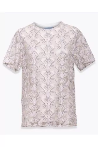 T-shirt with dove lace