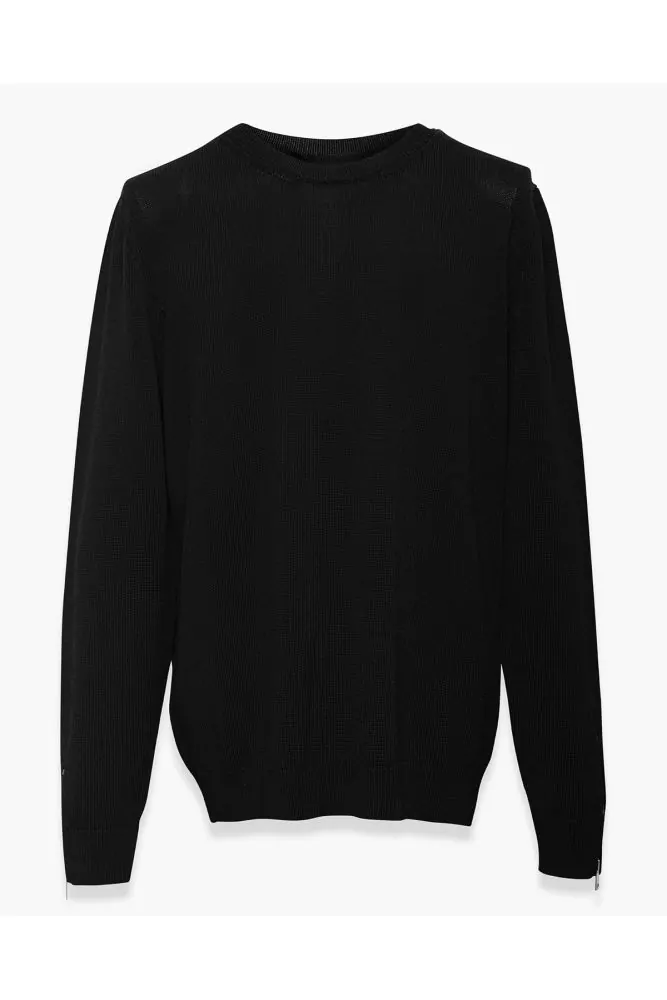 Pull en coton et viscose avec zip épaule ML