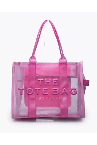 Marc Jacobs - The Tote Large Mesh - Pink textile and transparent