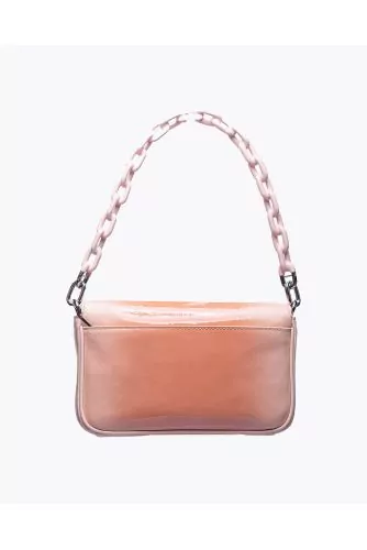 J-Marc Leather Patent Shoulder Bag - Sac en cuir vernis avec bandoulière