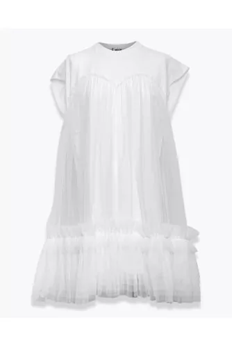 Robe en jersey coton recouverte de tulle