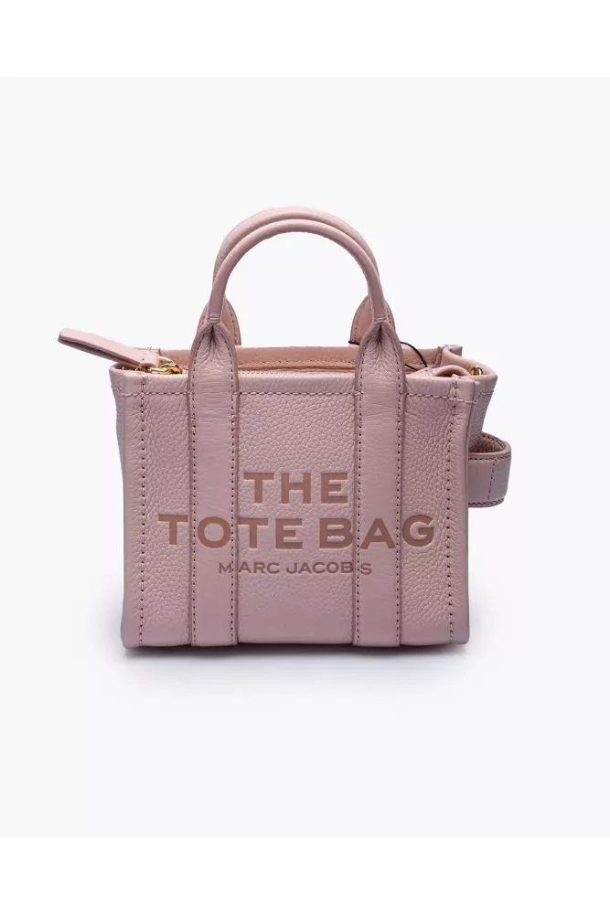 Sac Marc Jacobs "Tote" micro cuir rose pastel
