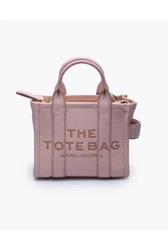 Sac Marc Jacobs "Tote" micro cuir rose pastel