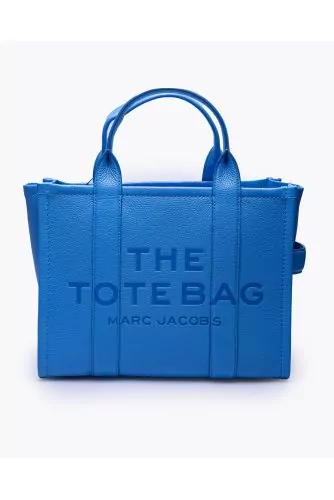 The Tote Bag Small - Sac en cuir grainé avec logo et bandoulière