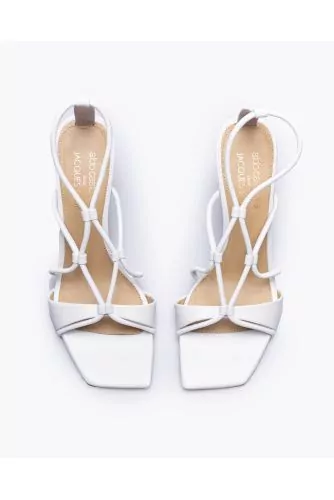 Nappa leather sandals with elastic straps 85