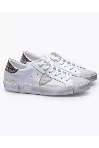 Paris - Calf leather sneakers with cut-outs