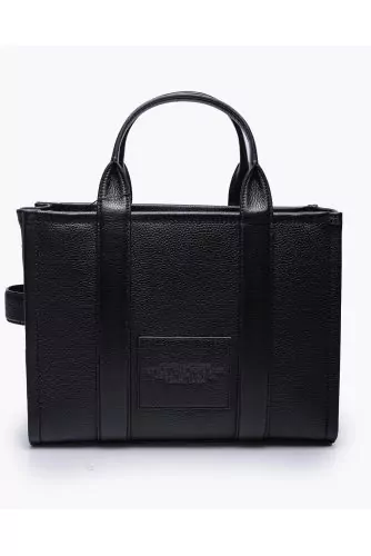 The Tote Bag Small - Grained leather bag with Marc Jacobs logo